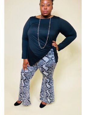 3/$25*LA Movers Too Women's Pants Snake Print Flared Sz  20